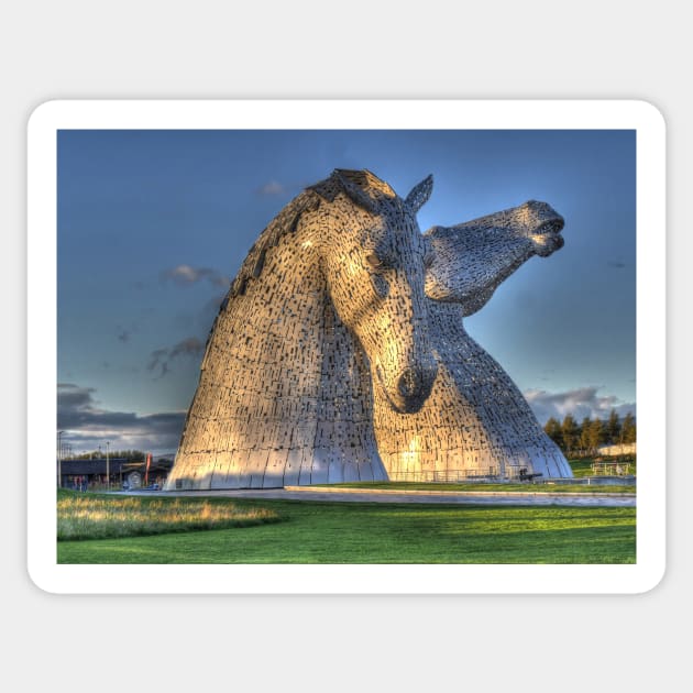 The Kelpies, Helix Park , Falkirk Sticker by goldyart